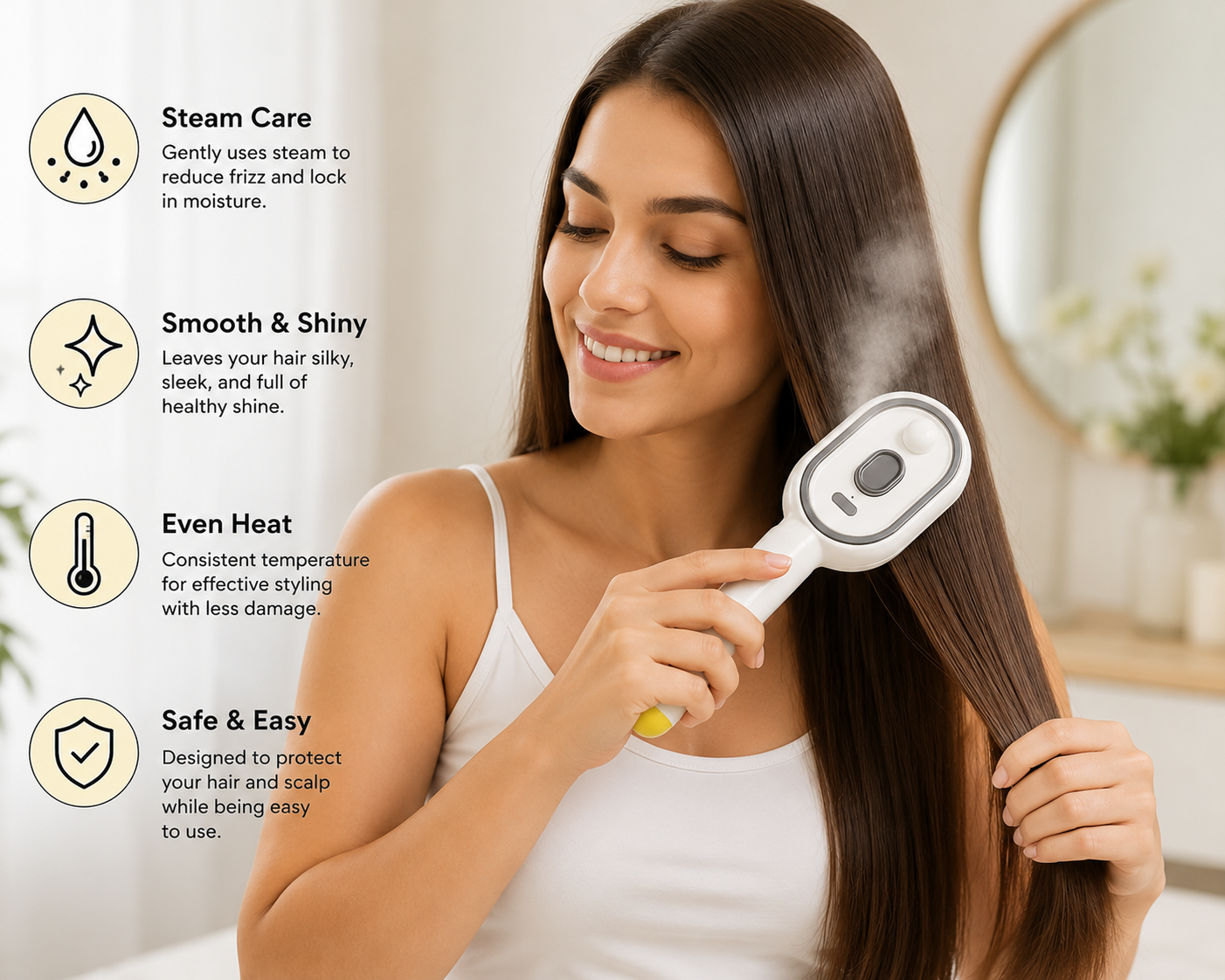 HydraMist™ Steam Hair Brush