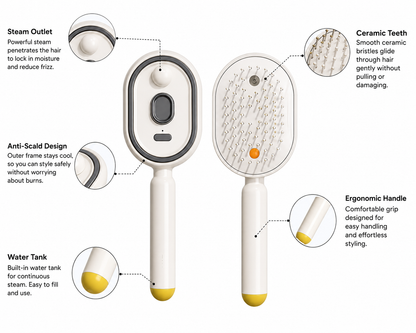 HydraMist™ Steam Hair Brush