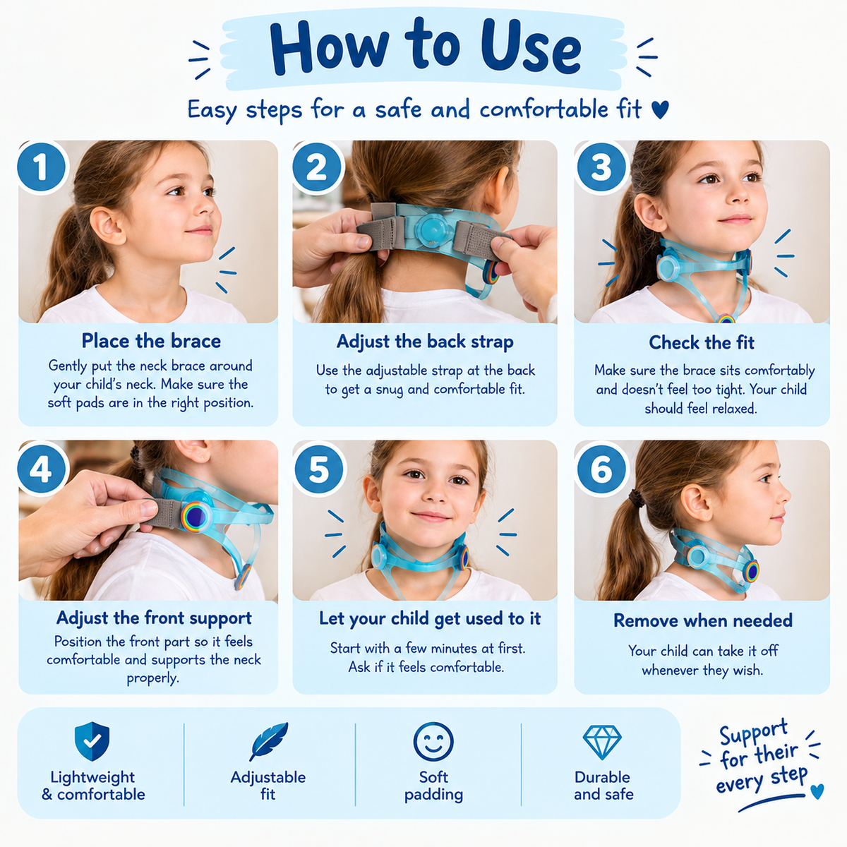 Kids Adjustable Neck Brace
